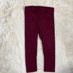 Cat & Jack Maroon Sparkle Leggings